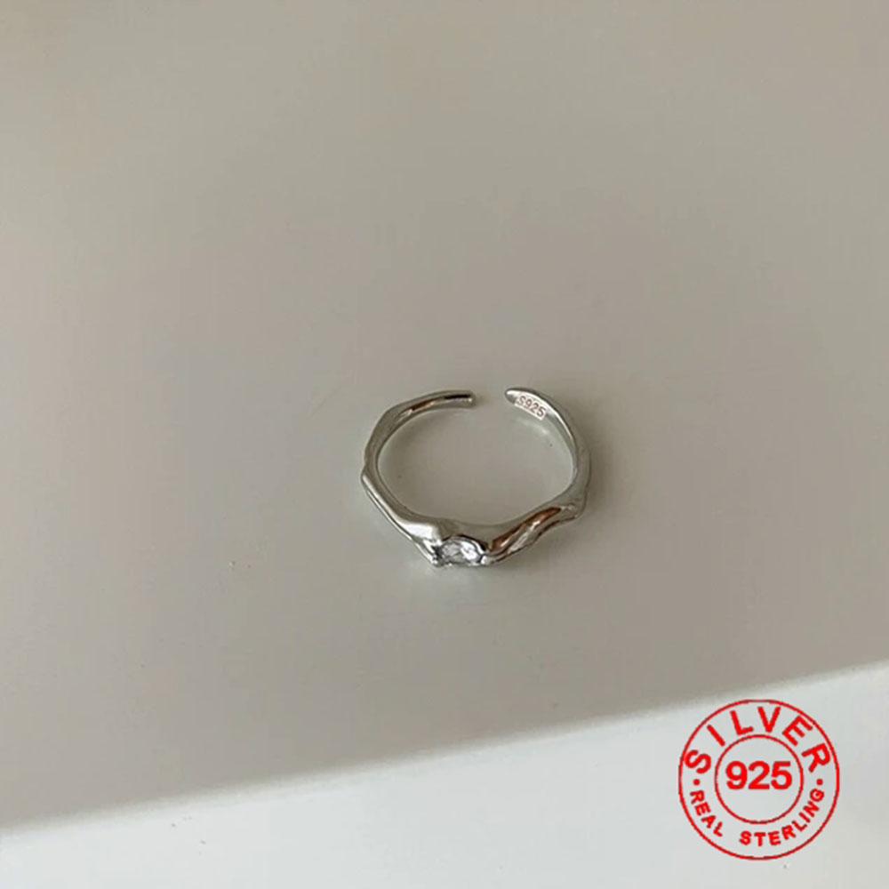 

BFCLUB Silver Color Rings For Women Zircon Gold Plated Opening Handmade Anillos Trendy Trendy Fashion Fine Jewelry