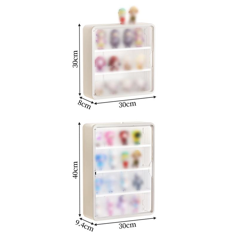 Wall Mounted Storage Box For Action Figures Transparent Display Rack Organizer for Blind Box Dustproof Ornaments Storage Box
