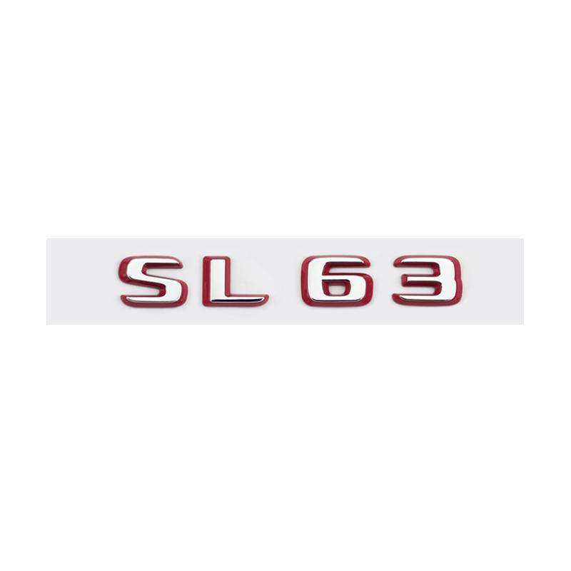 Suitable for Mercedes Benz rear letter sticker silver red version C63S GT63S S63LGLE53 SL63S modification W205 W206 C190 X290