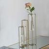 Elegant Interior Glass Vase Beaker Flower Vase Test Tube Vase for Beauty Salons and Nail Salons 85346FV [Modern Base]