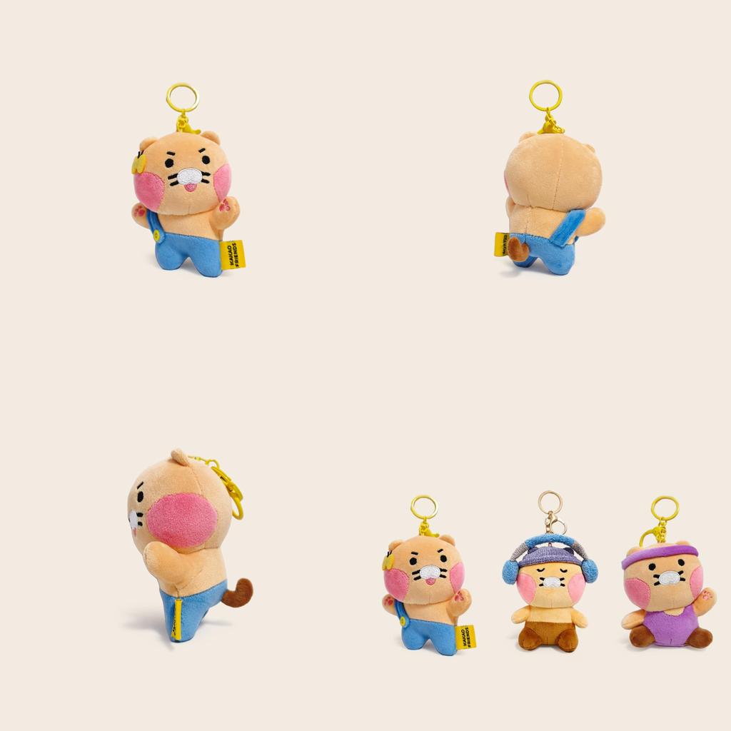 Kakao Friends Choonsik Listening To Music And Sports Plush Toy Pendant For Everyday Use
