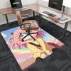 1pc Nekomimi Cat Ears Anime Chair Mat - Cute Pink Hair Design for Office Chair Pad, Non-Slip Carpet Decorative Rug for Home, Festival Gift, Suitable F
