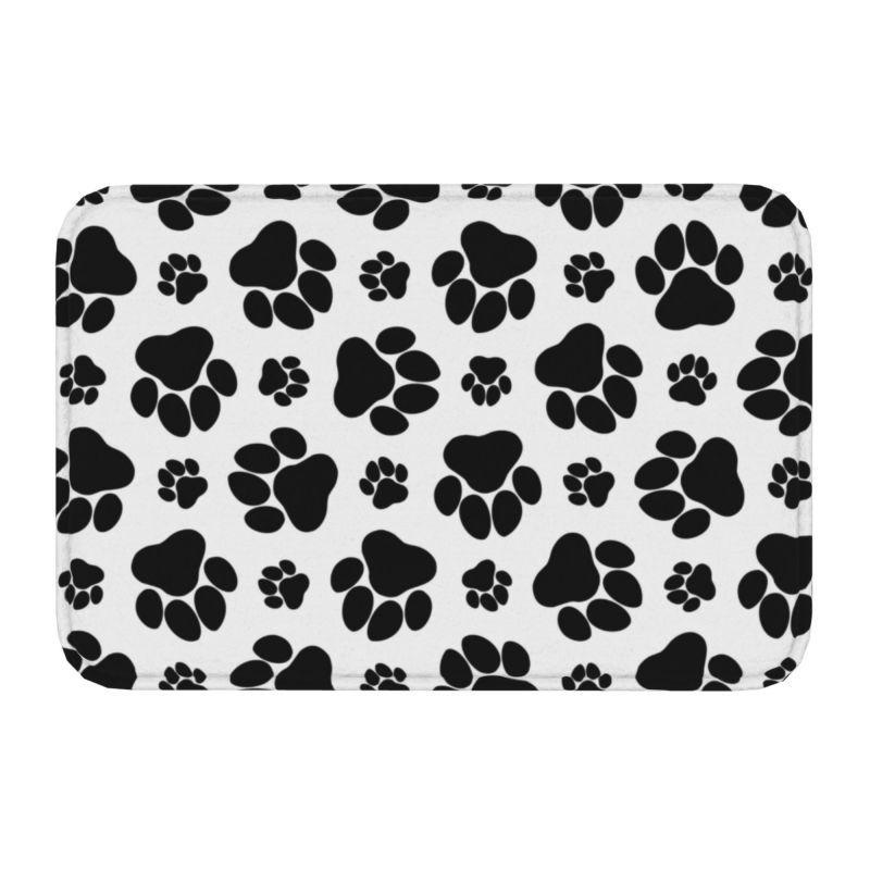 Buntes HundePfotenMuster Willkommen Eingangstür Matte Rutschfeste Teppiche für Schlafzimmer Dekor Heim Wohnzimmer Dekoration Küchenboden Matte