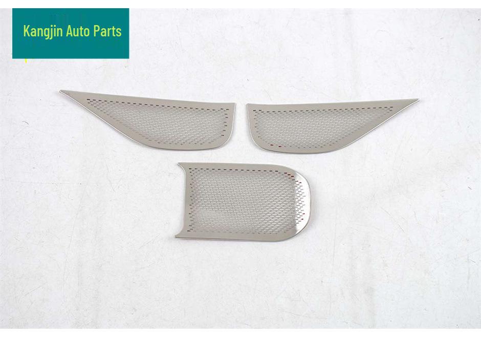 Stainless Steel Dustproof Speaker Cover for LEVC 2025 Model Wing Zhen L380 Silver Interior Front Hood
