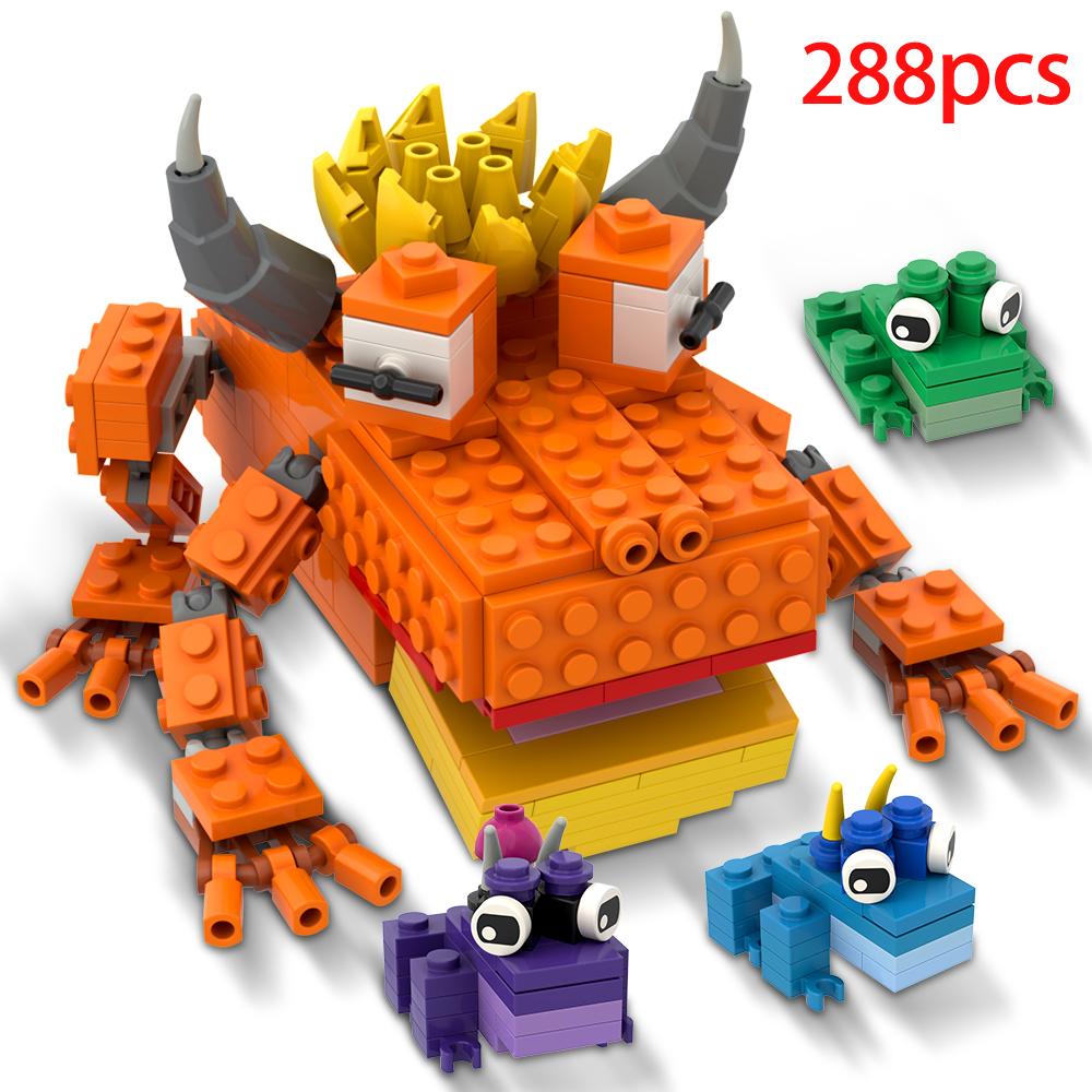 NEW 99 Nights  Forest Anime Building Blocks Monster DEER  Milu Deer Ocean Animal Bricks Toy for Fans Kids Gift Halloween Xmas