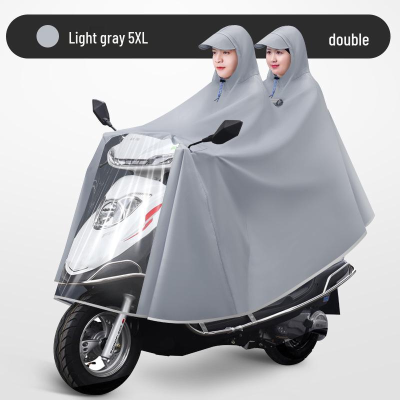 Unisex Electric Car Raincoat: Long, Full-Body, Extra Thick, Waterproof Poncho for Motorcycle Use