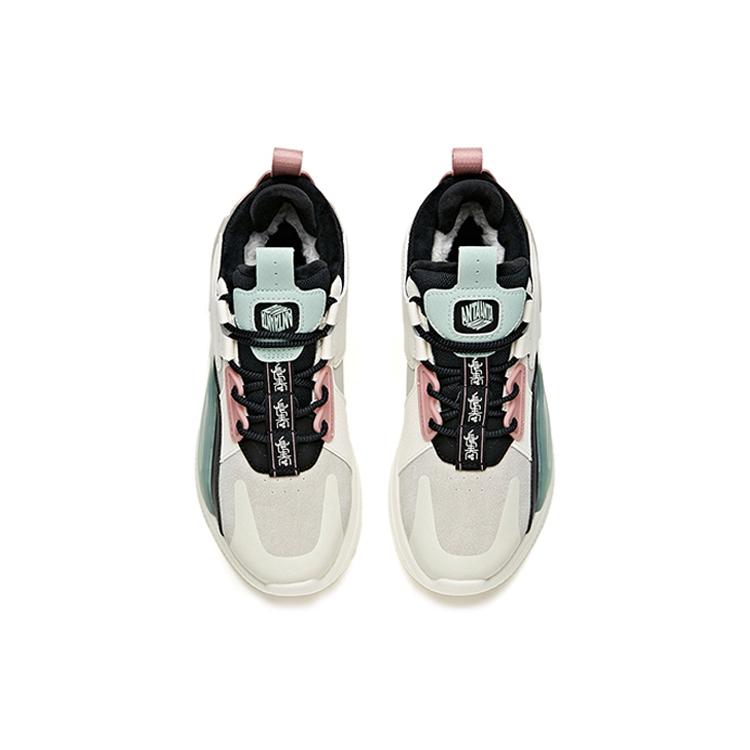 Anta Skateboard Shoes Women's Low Top Gray/White/Pink 122048984-4