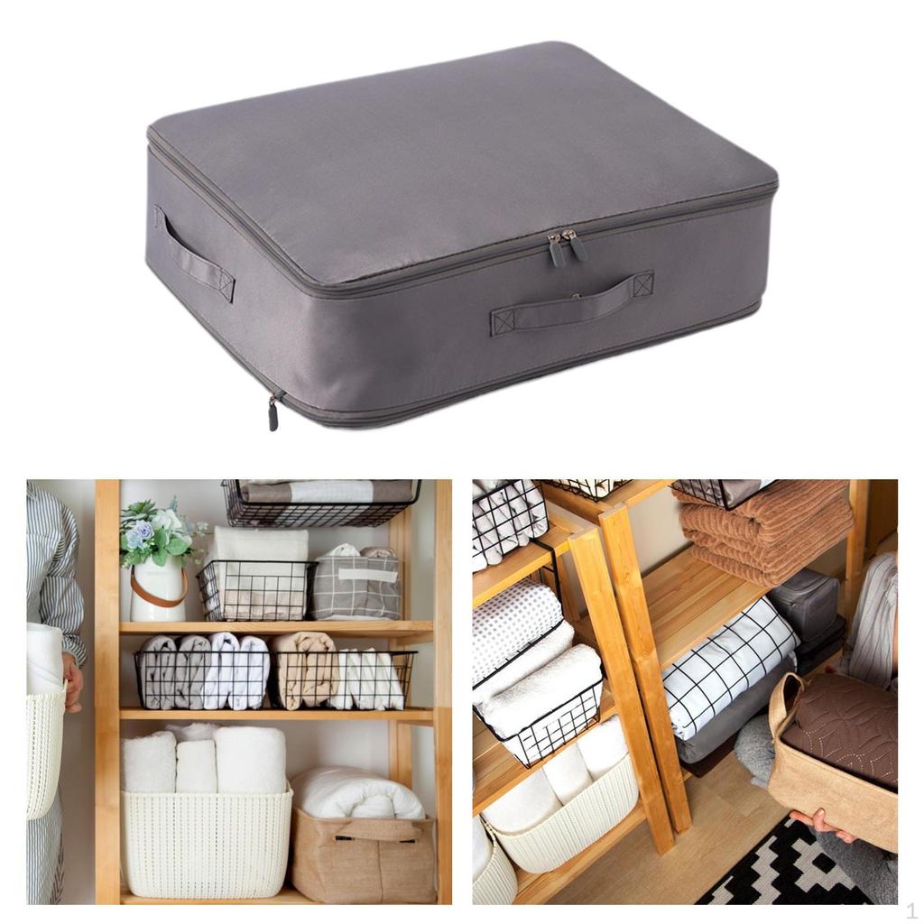 Platzsparende Selbst Kompression Organizer, Kleidung Lagerung Tasche mit Zipper Griff Tote für