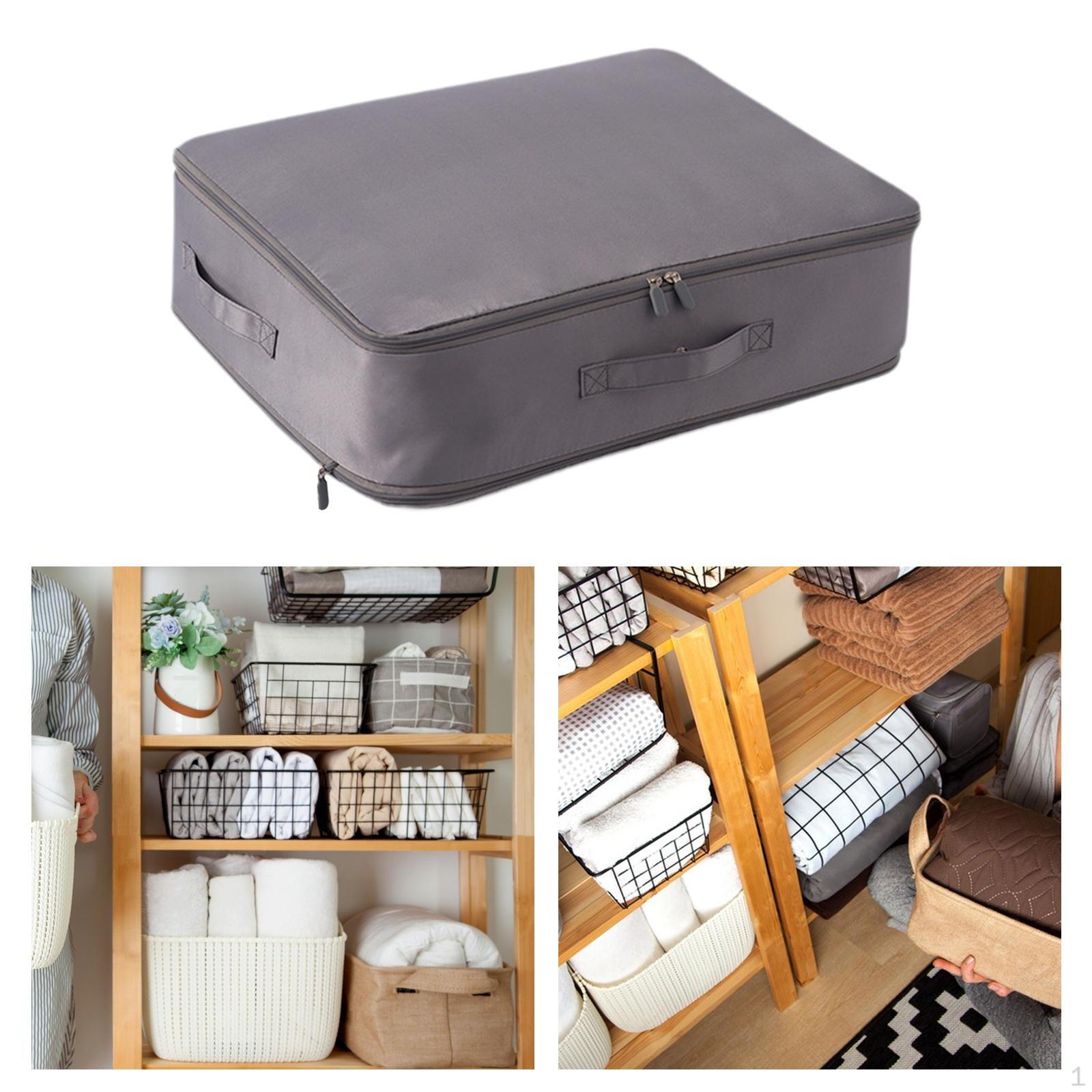 

Компактный самосжимающийся органайзер, сумка для хранения одежды с ручкой на молнии для серый