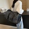 Stylish and atmospheric business trip, large-capacity checkered luggage,  to go out to play, with shoe compartment, travel bag can be set with tie rod