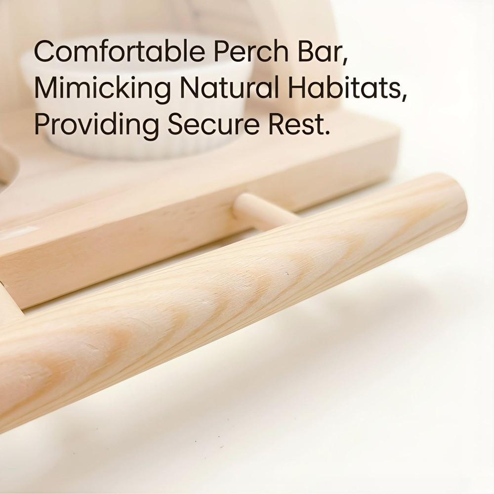 Large Capacity Bird Feeding Station Bite Resistant Bird Perch Food Dispensers  Parrot Cage