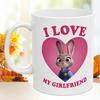 Jag älskar min pojkvän/flickvän mugg Zootropolis Nick Fox Judy Rabbit par keramisk kaffekopp hjärtdesign par te varm chokladmugg