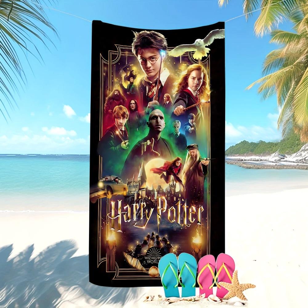 Fantasy Magic Character Pattern Microfiber Large Towel For Children Beach Swimming Shower