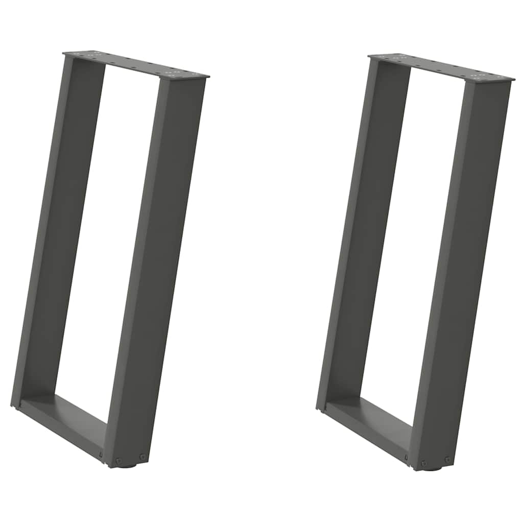Vidxl Nogi Do Stołu Jadalnianego, 2 Szt., Antracyt, 60X(72-73)Cm, Stal