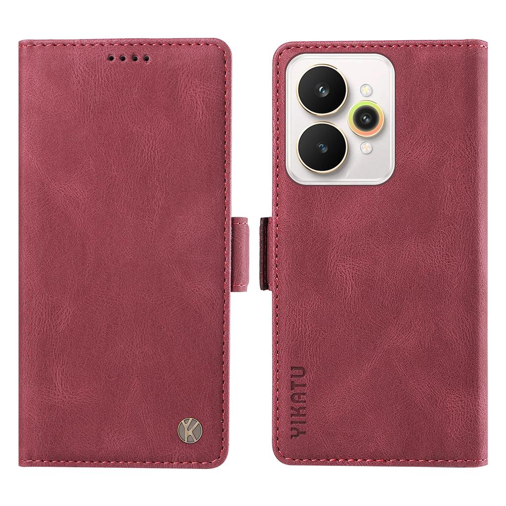 For Realme 15 Pro 5G/Realme 15 5G Leather Case YIKATU YK-005 Skin-touch Feeling Wallet Phone Cover