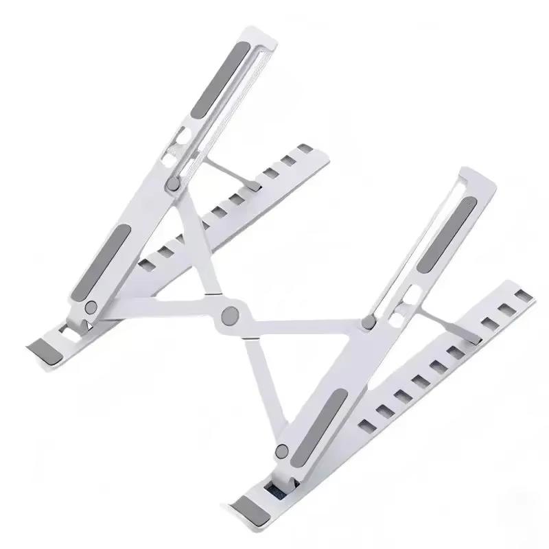 1pc Ergonomic Laptop Stand with Cooling, Portable Foldable Adjustable Height, Desktop Riser for Tablet, Notebook, Computer