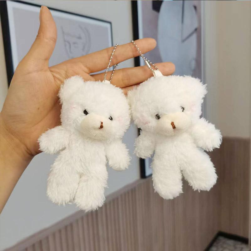 Adorable Blush Bear Plush Keychain Mini Stuffed Animal Gift Bag Charm Toy