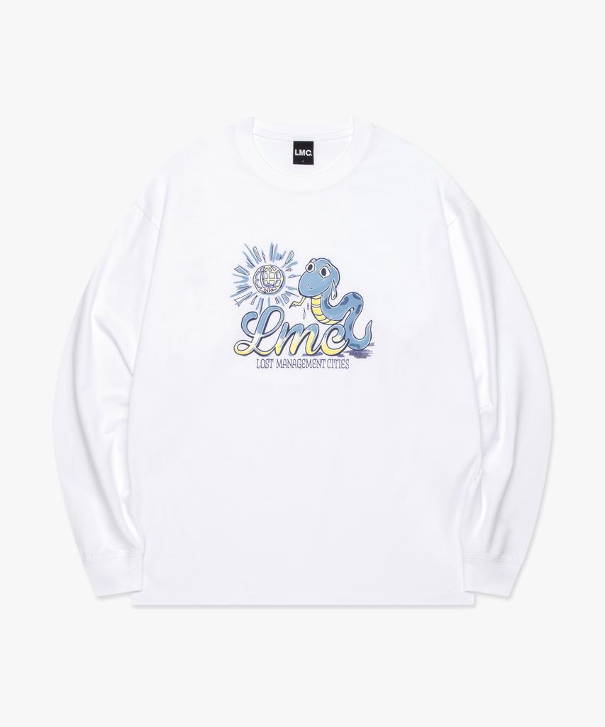 LMC Sun Snake Long Slv Tee White