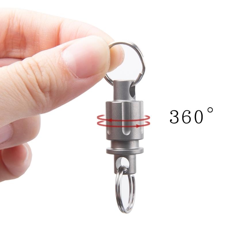 Titanium Alloy Quick Release Open Keychain Universal Rotary Buckle Convenient