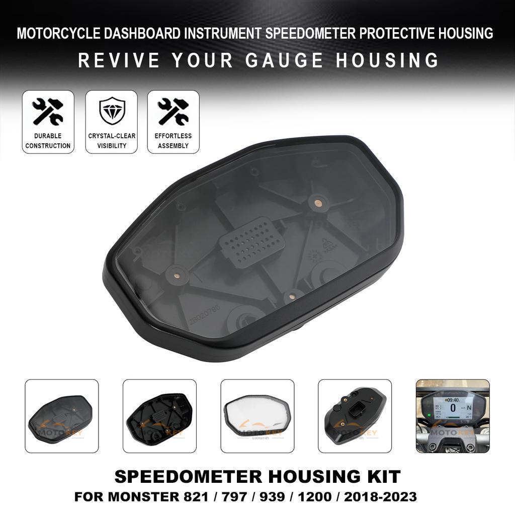 For Ducati Monster 821 1200 797 939 2018-2023 Speedometer Tachometer Odometer Instrument Housing Case Gauges Cluster Cover