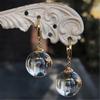 Elegant Women's Glass Ball Earrings with Bubble Inspire Pendant for Sensitive Ears Versatile Gift