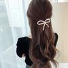 Sweet Women Bow Full Faux Pearl Inlaid Hairpin Hair Clip Barrette Party Headwear