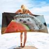 Cute Hedgehog Beach Towel Wild Animal Print Bath Towel For Adult Kids Wrapped Bikini Covered Sunscreen Blanket Sport Pool Towels