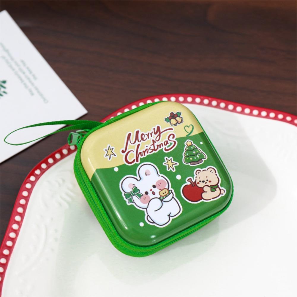 

Рождественский кошелек с кроликом Водонепроницаемая рождественская сумка для наушников Кавайный рождественский кошелек для монет Подарок Style 3