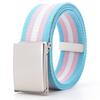 Adjustable Canvas Waist Belt Stripe Nylon Belt Fashion Men's Business Belt  Unisex