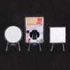 12PCS Mini Acrylic Display Stands Transparent Coin Display Easel For Home Shop Exhibitions