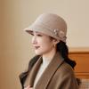 Autumn and Winter New Woolen Basin Hat Women's Outdoor Warm Fashion Fisherman Hat