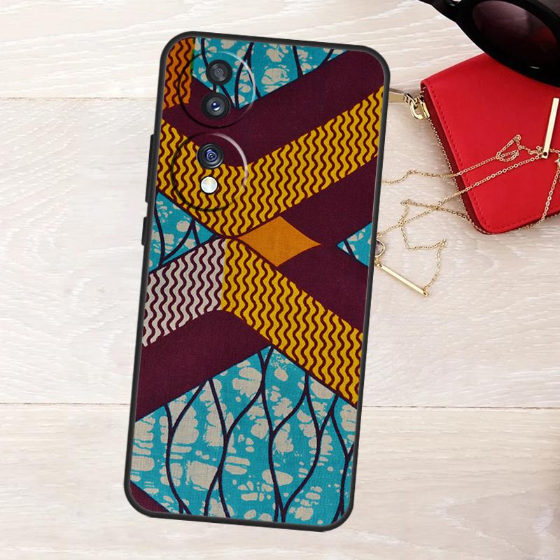 African Wax Fabric Case For Honor Magic 8 5 6 7 Lite X9a X9b X9c X9d X8b X8c Win RT 50 70 90 200 400 Pro Cover