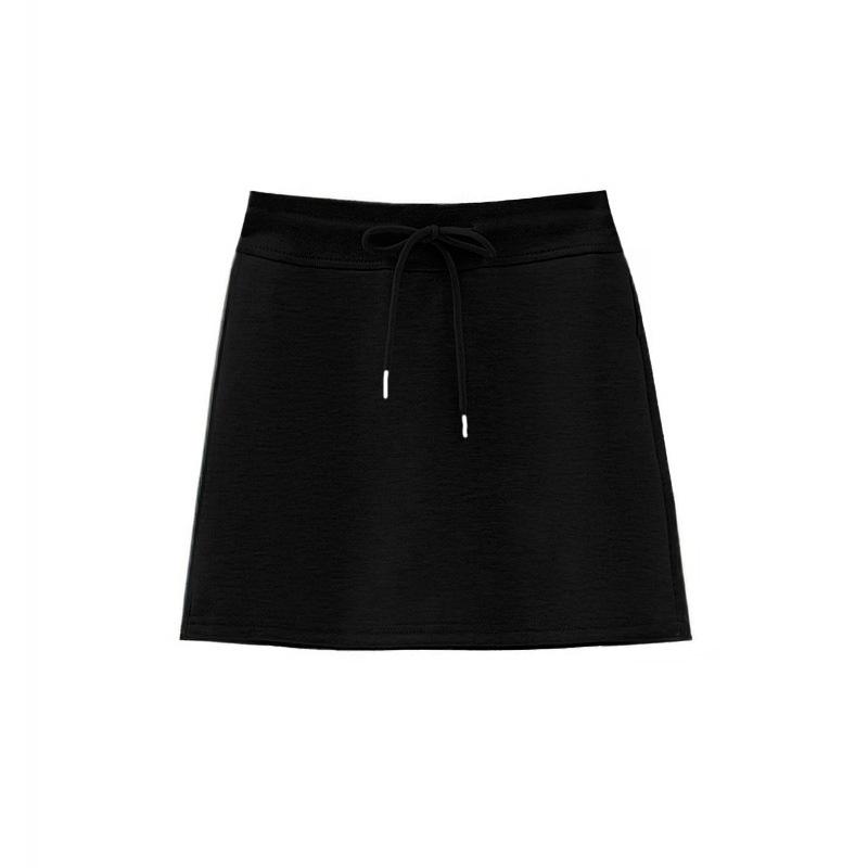 

Женская летняя юбка нового стиля, маленькая, с высокой талией, повседневная, облегающая бедра, юбка с завышенной талией, юбка-брюки с защитой от просвечивания M чёрный