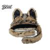 Birthday Gift for Friends Cute Plush Animal Hat Furry Cat Ear Headwear Winter Halloween Party Costume Hat Soft Warm Cap Costume Cosplay Accessories
