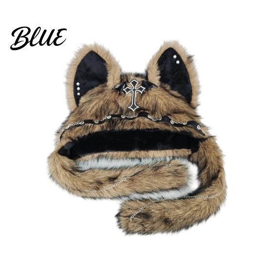 Birthday Gift for Friends Cute Plush Animal Hat Furry Cat Ear Headwear Winter Halloween Party Costume Hat Soft Warm Cap Costume Cosplay Accessories