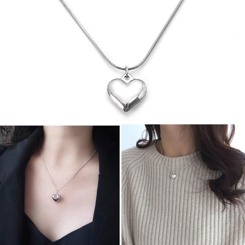 Hjärthänge Halsband Flickhjärta Hängen Halsband Kärlekshänge Halsband Kärlekshalsband Titanstål Material Smycken