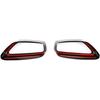 Black Stainless Steel Pipe Throat Exhaust Outputs Tail Frame Trim Cover 2Pcs For BMW 5 Series G30 G38 2018-2021 Car Accessories (Black)