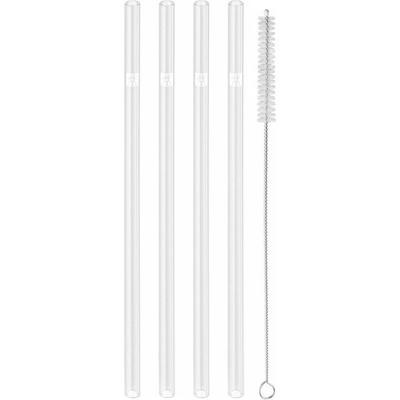 Glasstrohhalme - ZWILLING - Sorrento - 4 Stück - 23 cm - Borosilikatglas