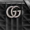 Gucci GG Marmont Series Logo Striped Chevron Quilted Leather Camera Bag Women Shoulder Bag Black 447632-UM8BN-1000