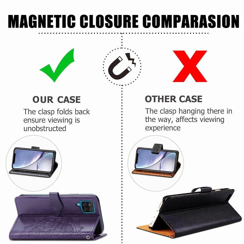 Leather Flip Card Holder Stand Case for Samsung Galaxy S27 S26 S25 S24 S23 S22 S21 Plus Note20 Ultra Full Cover with Wrist Strap