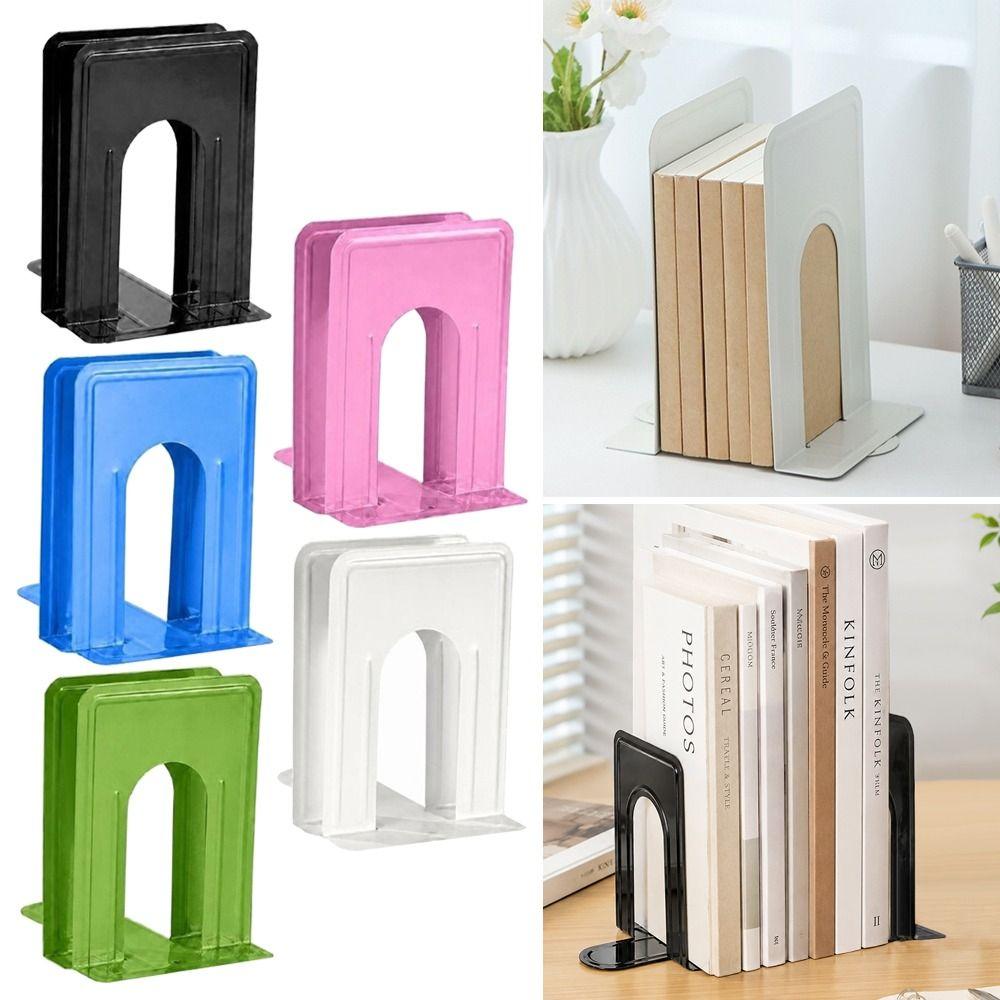 2Pcs Metal Book Supports Round Top Book Stopper Durable Desktop Bookshelf Organizer  Gift