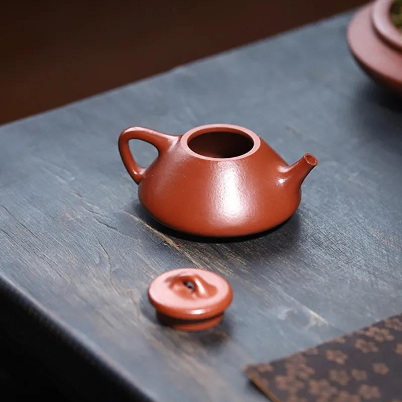 100ml Chinese Yixing Purple Clay Teapot Kettle Beauty Tea Infuser Small Capacity Handmade Stone Scoop Tea Pot Zisha Tea Set