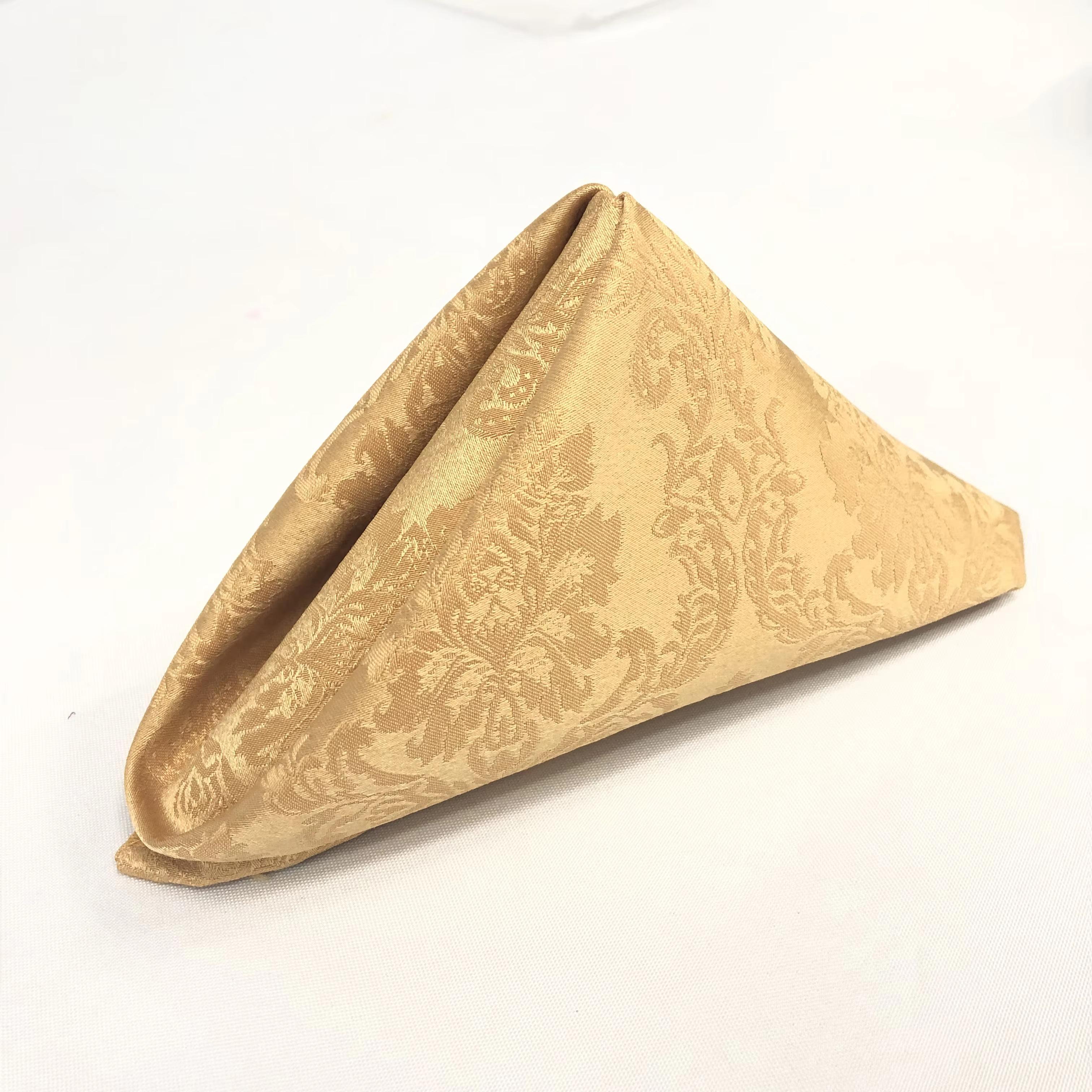 Exquisite Round Gold Dinner Table Napkin Polyester Fabric Colors Table Napkin Dinner for Hotel Table Linen Wedding 60*180cm