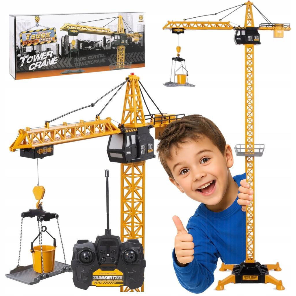 [PACZB] RC Construction Crane with Remote Control, 132 Cm High, Z3402