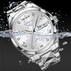 New TOP Brand Luxury Men's Watch With Box Waterproof Double Calendar Luminous Men's Quartz Watches