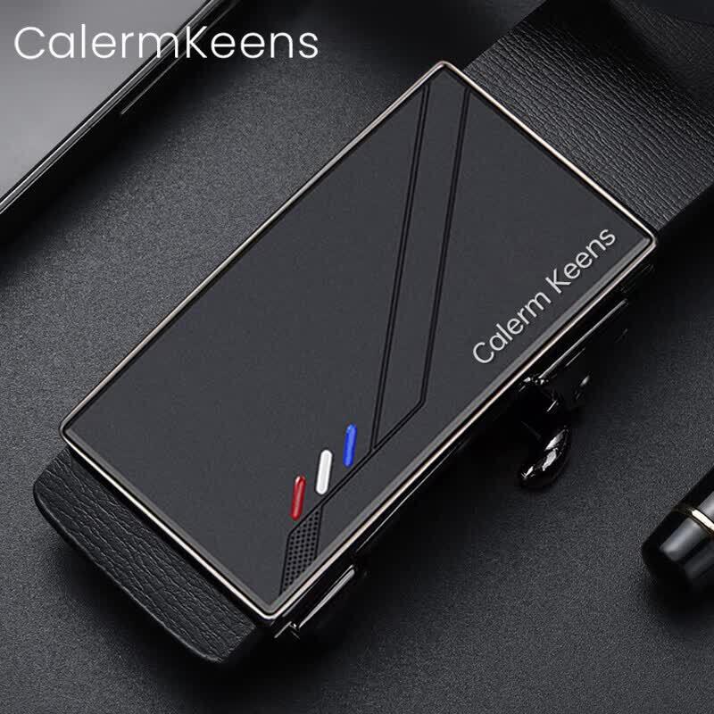 Calermkeens Men s Automatic Buckle Leather Belt 120cm