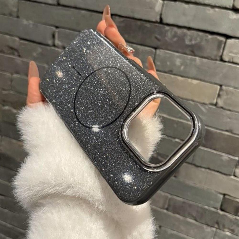 Luksusowe Błyszczące Brokatowe Magnetyczne Etui Na Telefon Dla iPhone 16 15 14 13 12 11 Pro Max Dla Magsafe Magnetyczne Bezprzewodowe Ładowanie Pokrowiec