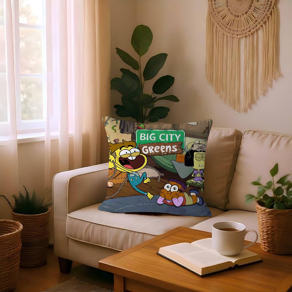 B-Big City Greens Decorative Room Aesthetics Pillow Case Home Decor Bedroom Sofa Bed Couch Pillow Cover 45x45