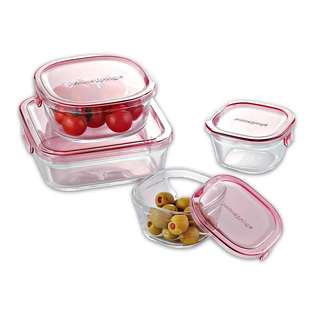 iwaki Pack & Range Square Glass Food Storage Containers Heat Resistant Microwave Safe PS-PRN-11W