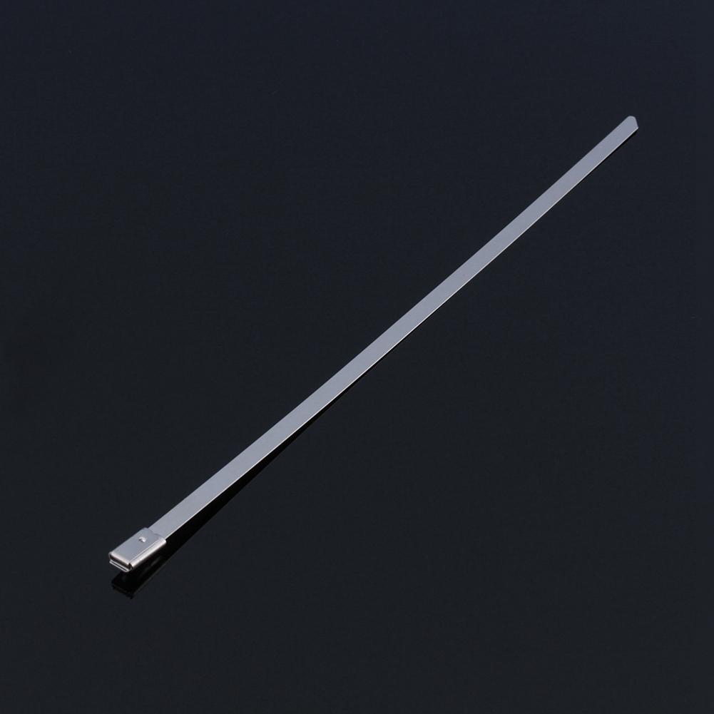 50 Stück 8" (4.6200mm) Edelstahl Auspuffband Beschichtete Selbstverriegelnde Kabelbinder